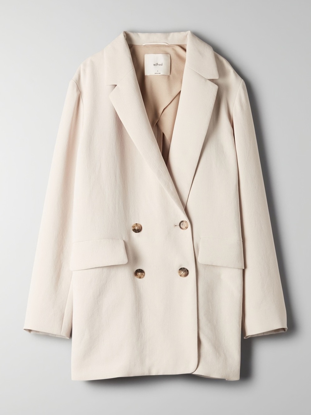 Aritzia Wilfred Cherrelle Blazer Size S Color Bone